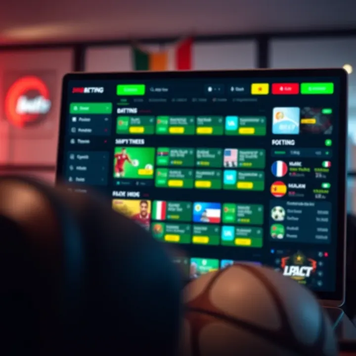 Overview of a Nigerian online betting platform interface displaying various sports and betting options