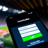 User interface of JuventusBet showing the login screen on a mobile device