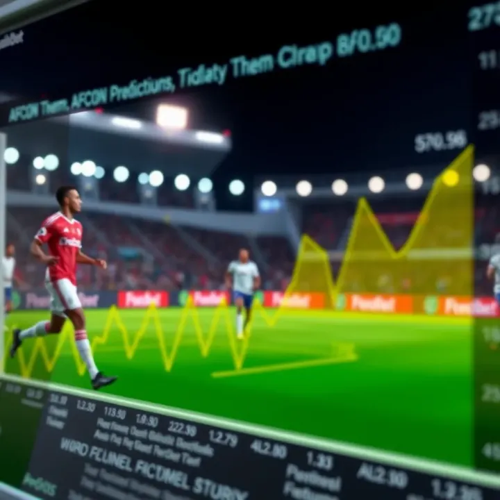 Graph showing team performance trends and betting odds for key AFCON fixtures