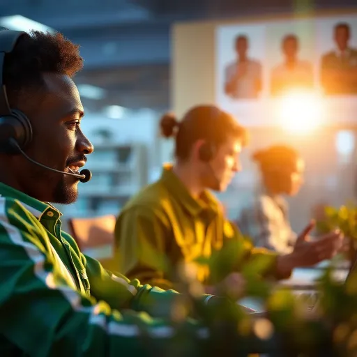 Customer support representative using multiple communication tools to assist betting users in Nigeria