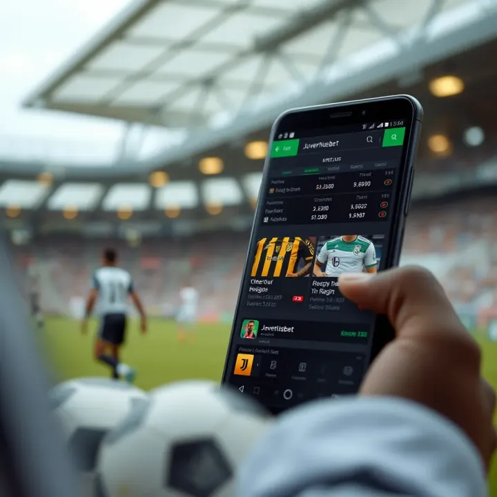 Interface of Juventusbet NG APK showing betting options on a mobile device for Nigerian users