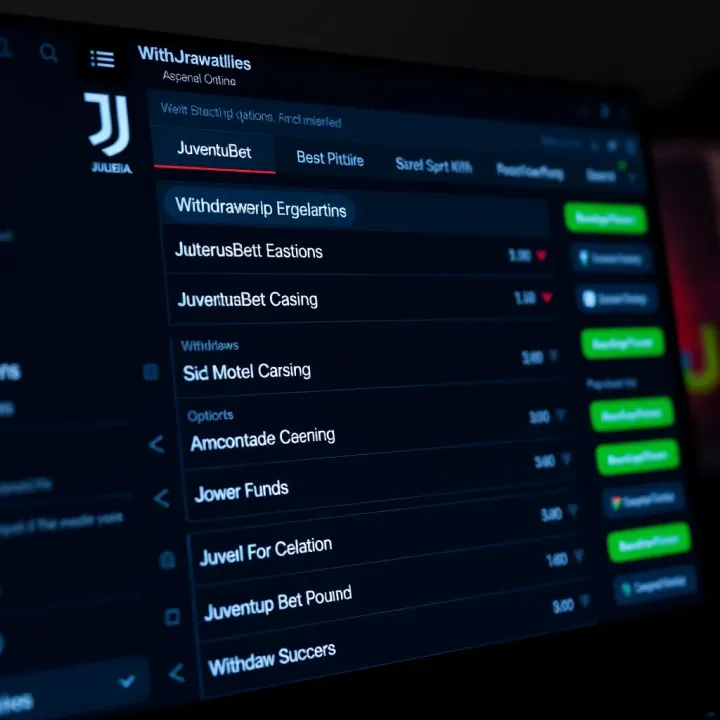 User interface displaying withdrawal options on JuventusBet account in Nigeria