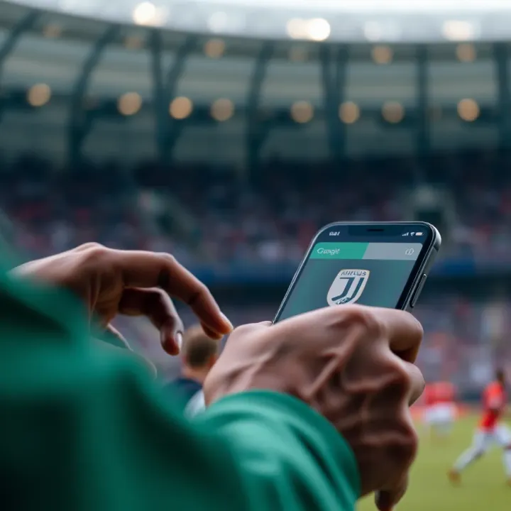 User accessing JuventusBet platform on a mobile device with Nigerian flag colors visible