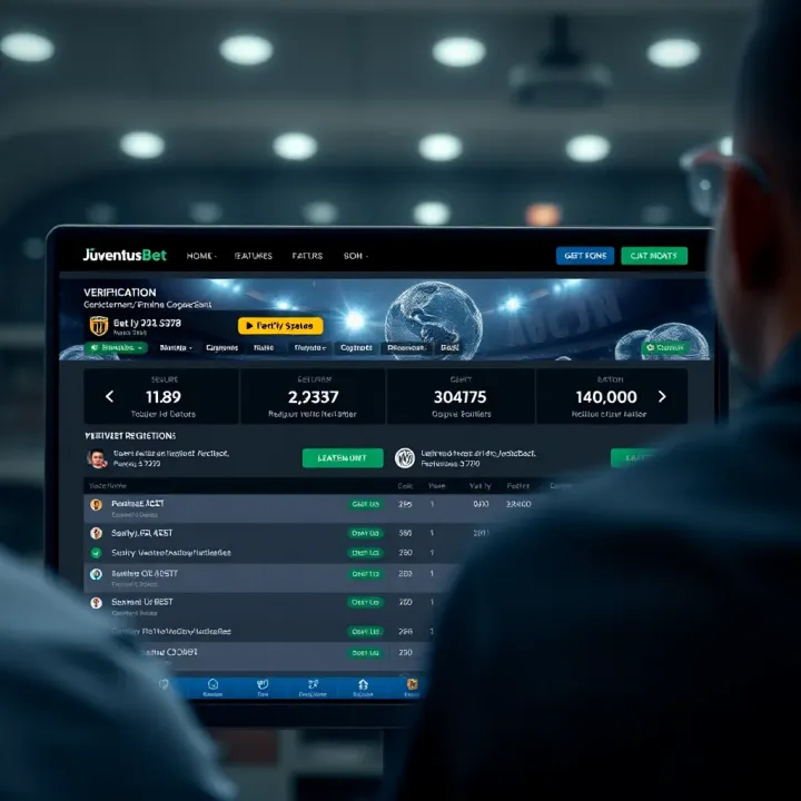 Secure online betting dashboard highlighting verification status and betting options
