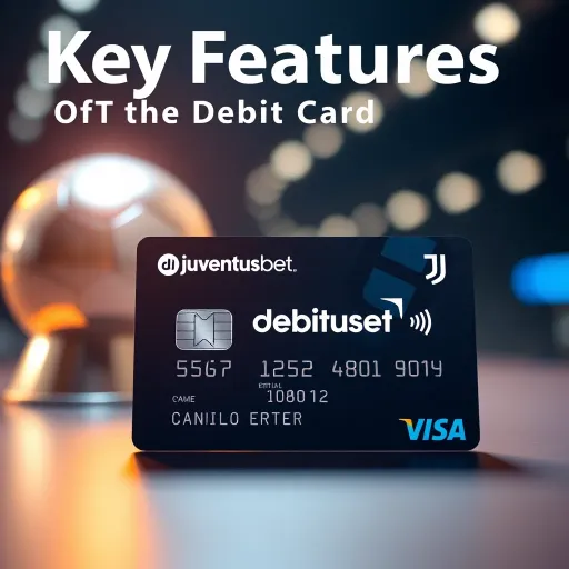 Juventusbet debit card showcasing its modern design and contactless payment feature
