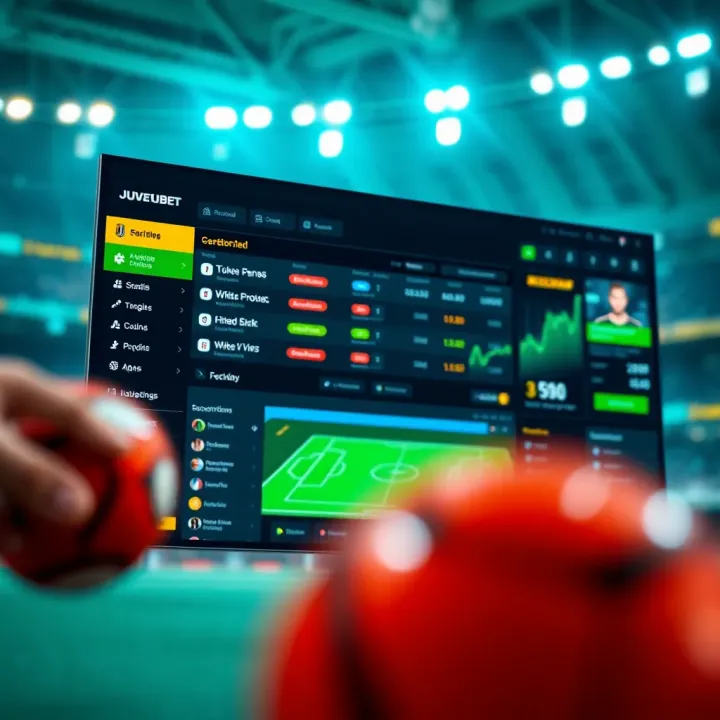 Interface of Juventusbet showing betting options and user dashboard